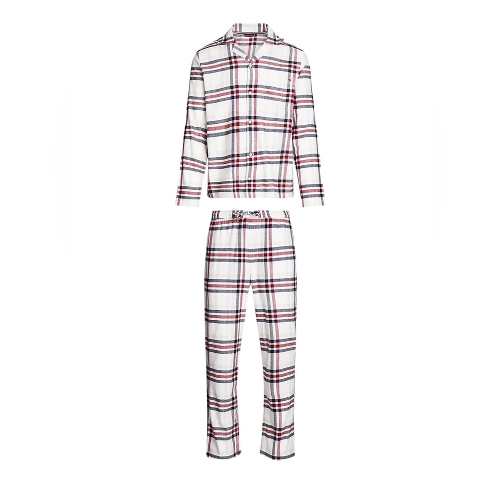 Tommy Hilfiger Original Plaid Pajama Set Size Extra Large Like New Condition